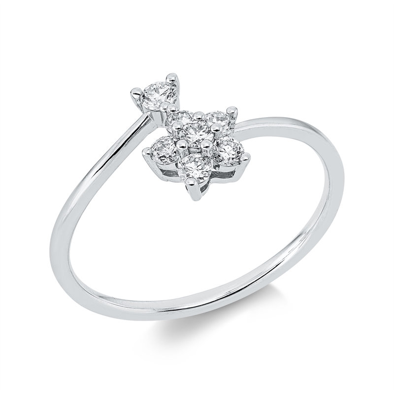 Modern Woman Ring Weißgold 18kt 0,26ct