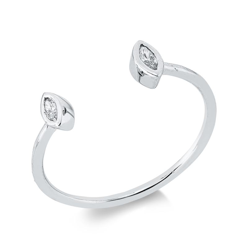 Modern Woman Ring Weißgold 18kt 0,08ct