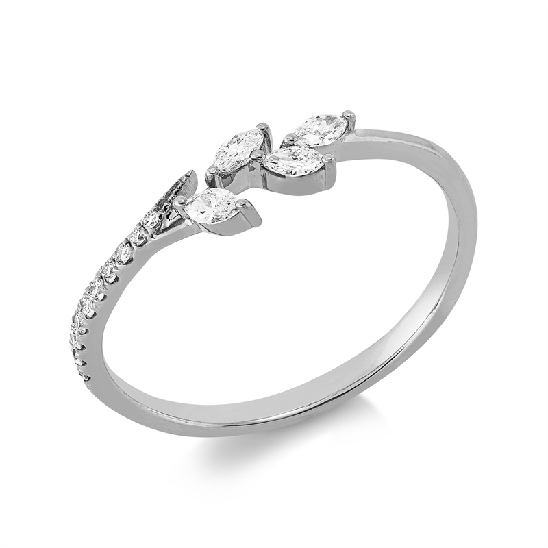 Modern Woman Ring Weißgold 18kt 0,2ct