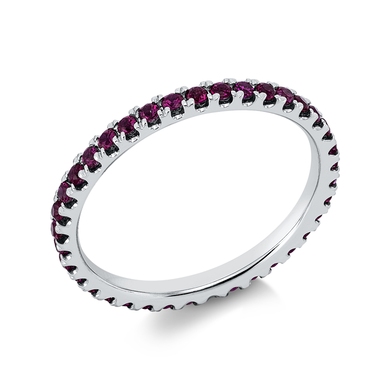 Farbstein Classic Ring Weißgold 18kt