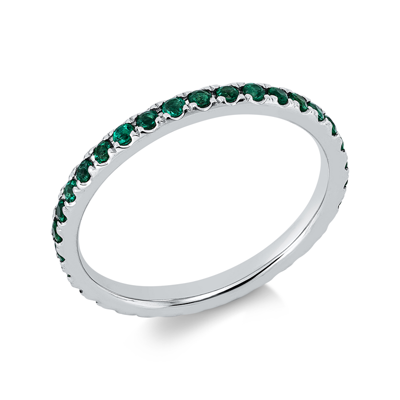 Farbstein Classic Ring Weißgold 18kt
