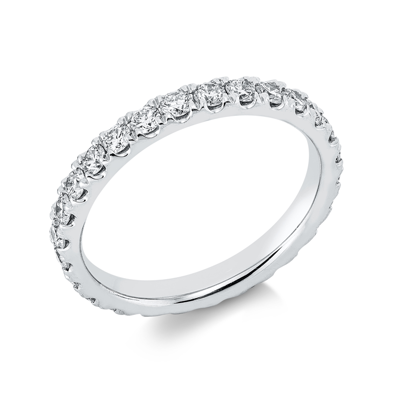 Memoire voll Ring Weißgold 18kt 1,08ct