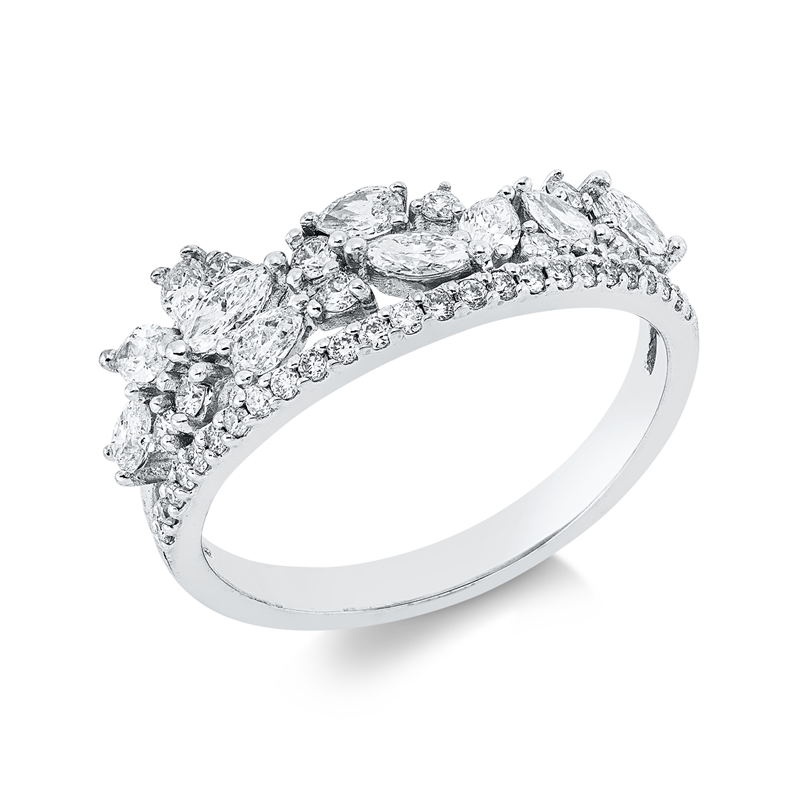 Modern Woman Ring Weißgold 18kt Ref-1JT32