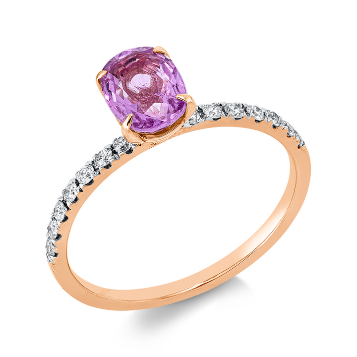 Farbstein Classic Ring Rotgold / Weißgold 18kt Ref-1JT48
