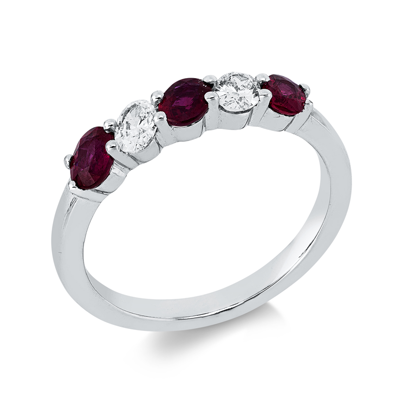 Farbstein Classic Ring Weißgold 18kt 0,28ct