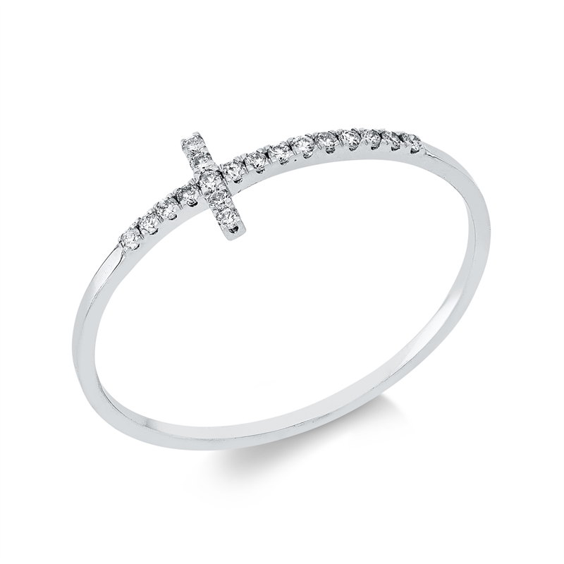 Kreuz Ring Weißgold 18kt Ref-1JT88