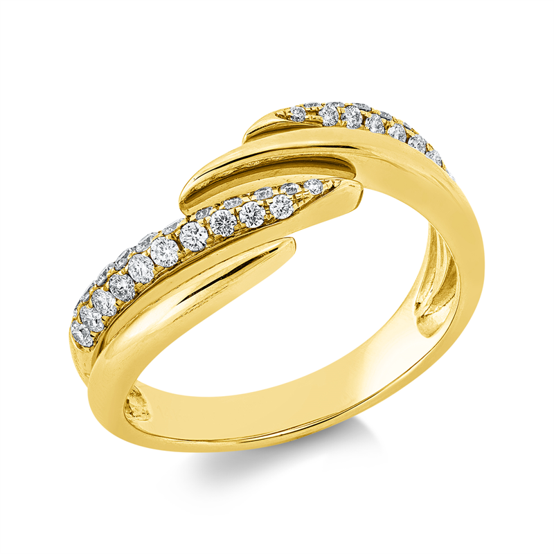 Pavé Ring Gelbgold 14kt 0,34ct