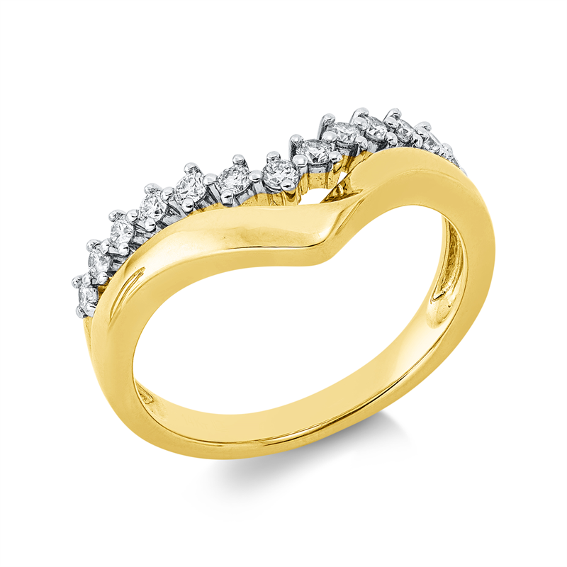 Modern Woman Ring Gelbgold / Weißgold 14kt 0,24ct