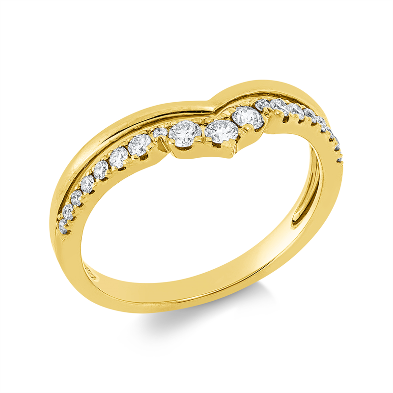 Modern Woman Ring Gelbgold 14kt 0,25ct