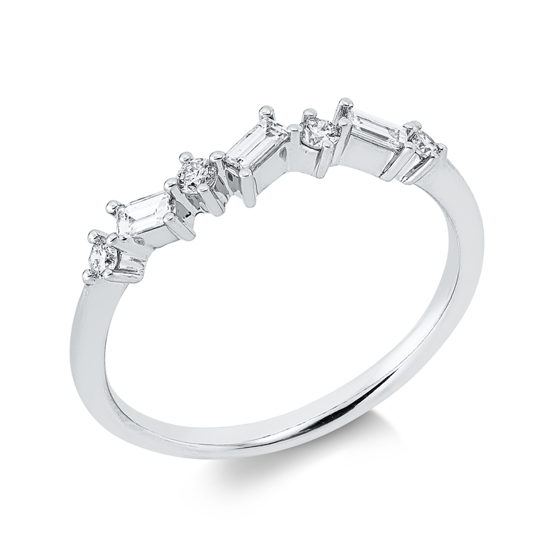 Baguette Ring Weißgold 14kt 0,25ct