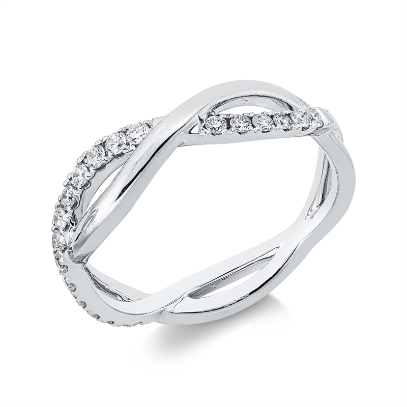 Modern Woman Ring Weißgold 14kt 0,27ct