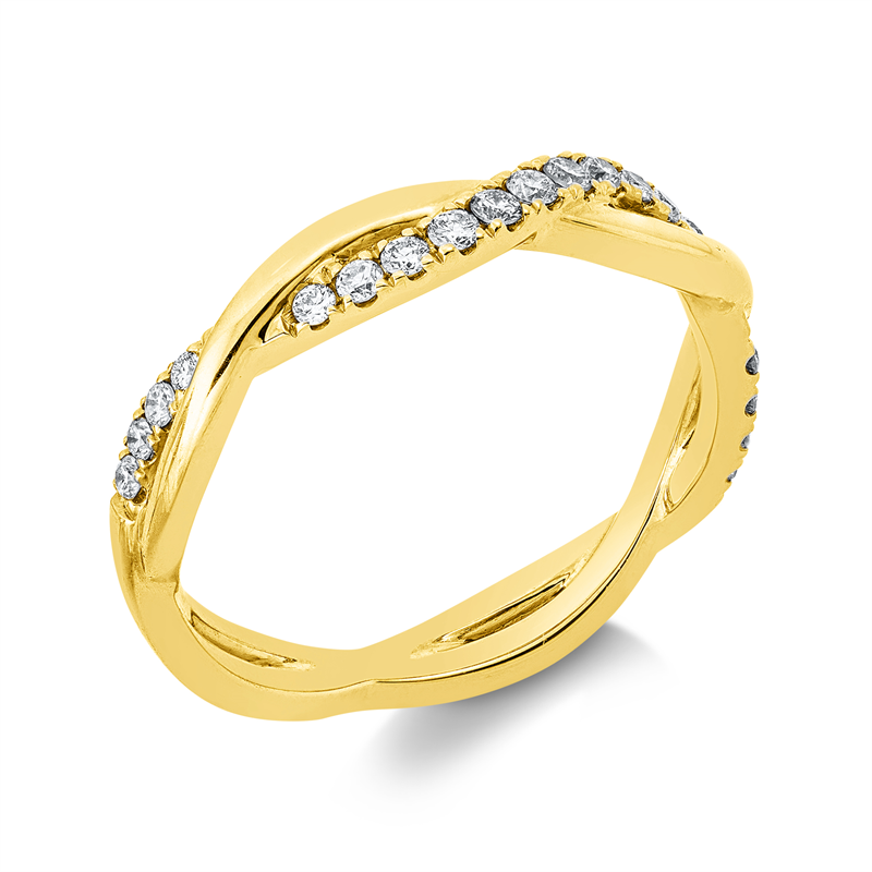 Modern Woman Ring Gelbgold 14kt 0,22ct