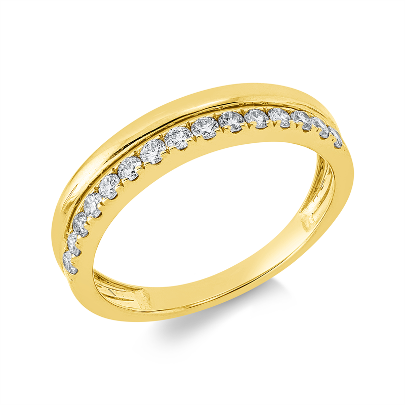 Modern Woman Ring Gelbgold 14kt 0,32ct