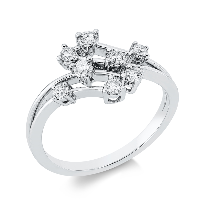 Modern Woman Ring Weißgold 14kt 0,36ct
