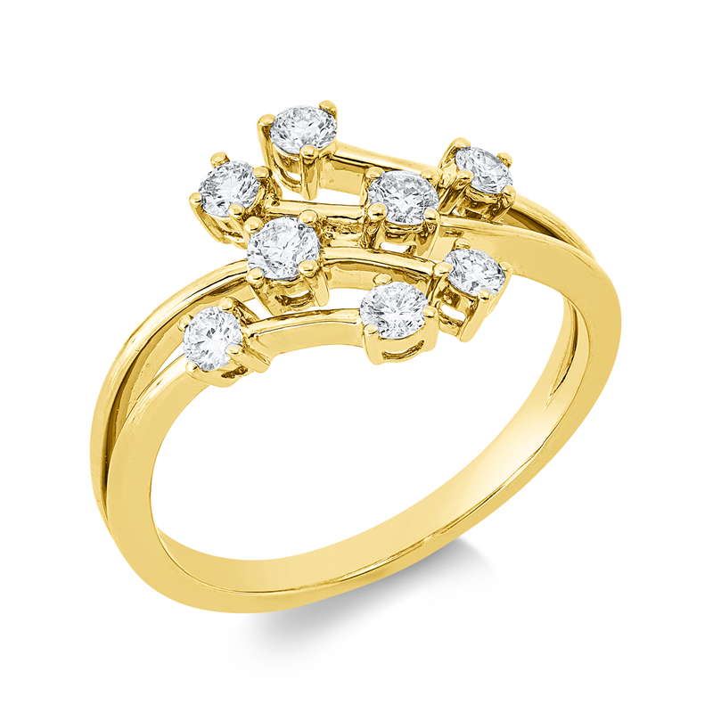 Modern Woman Ring Gelbgold 14kt 0,41ct