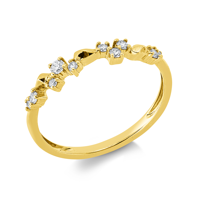 Modern Woman Ring Gelbgold 14kt 0,15ct