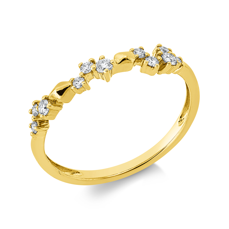 Modern Woman Ring Gelbgold 14kt 0,18ct