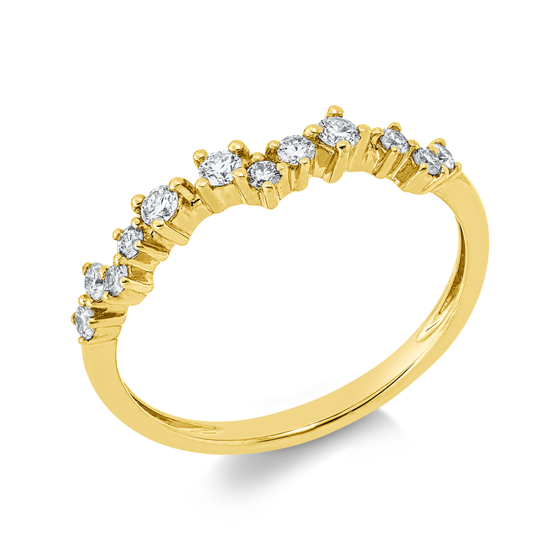 Modern Woman Ring Gelbgold 14kt 0,26ct
