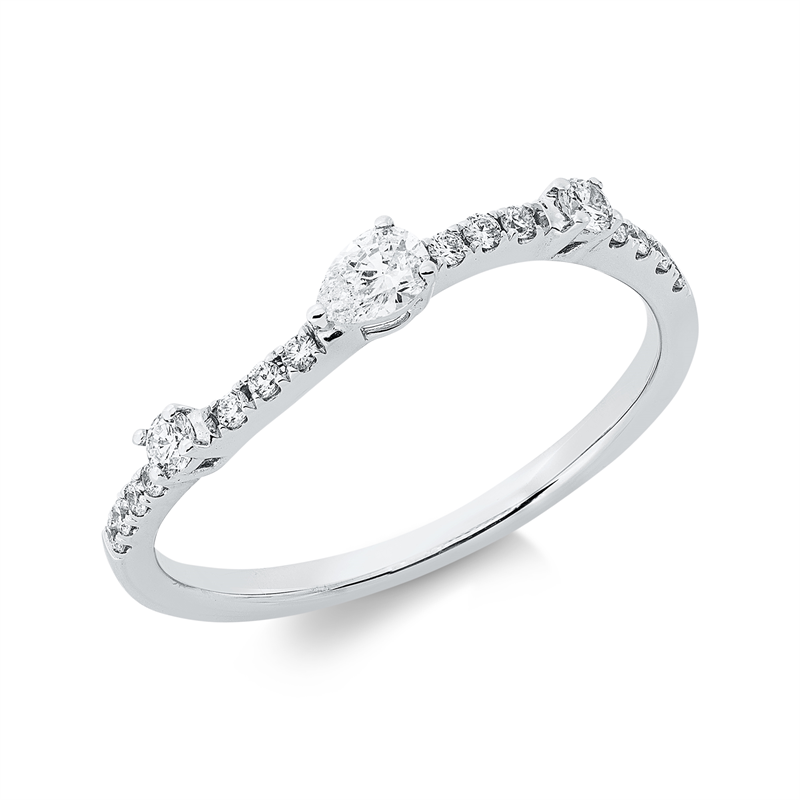 Modern Woman Ring Weißgold 18kt 0,29ct