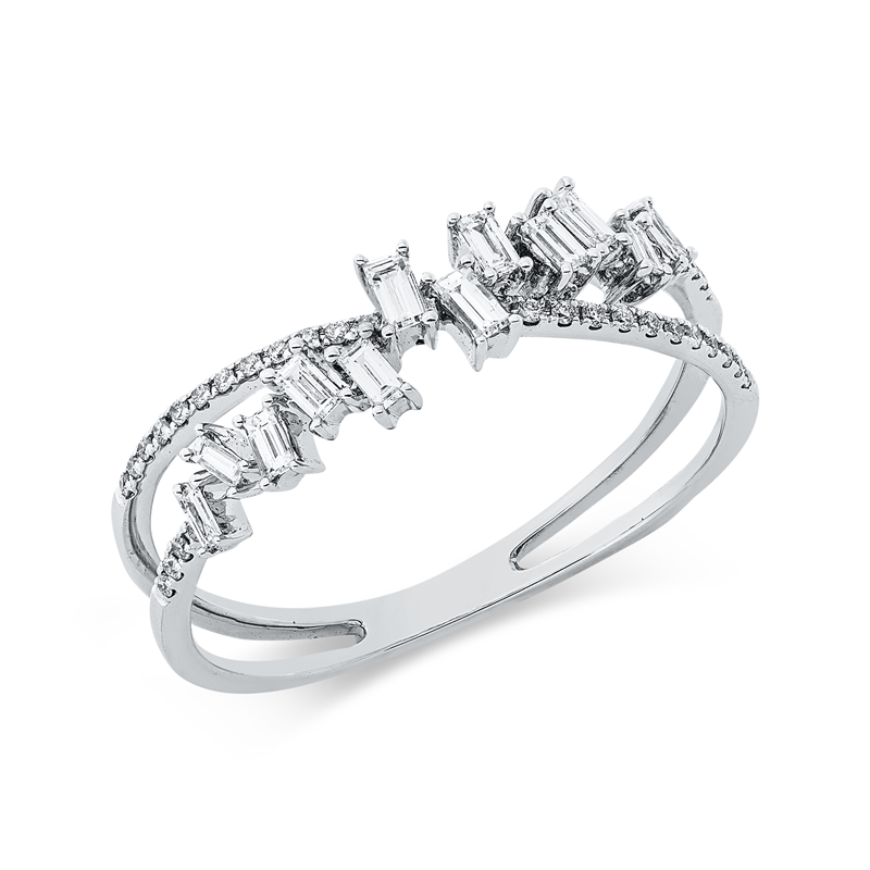 Baguette Ring Weißgold 18kt 0,28ct