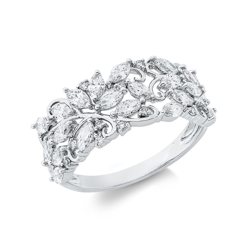 Exklusiv Ring Weißgold 18kt 1,09ct