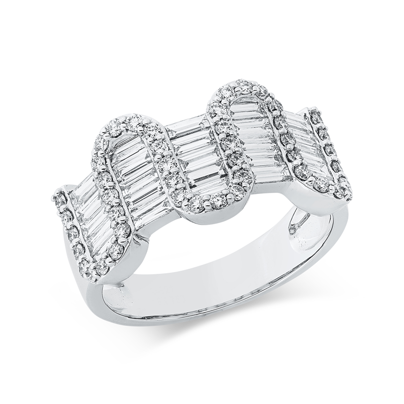 Baguette Ring Weißgold 18kt 1,25ct
