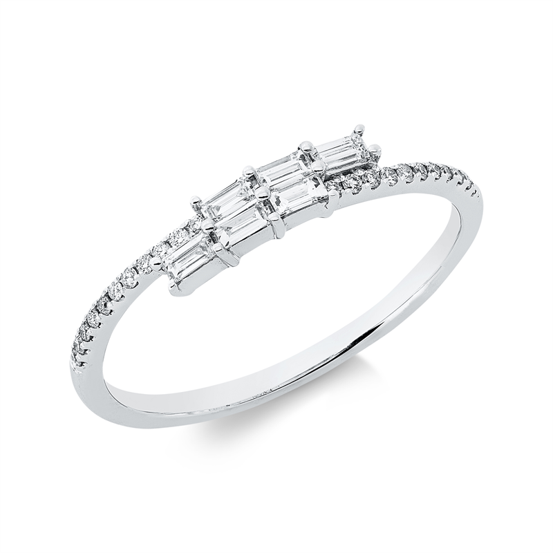 Baguette Ring Weißgold 18kt 0,22ct