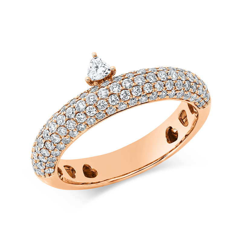 Pavé Ring Rotgold 18kt 0,88ct