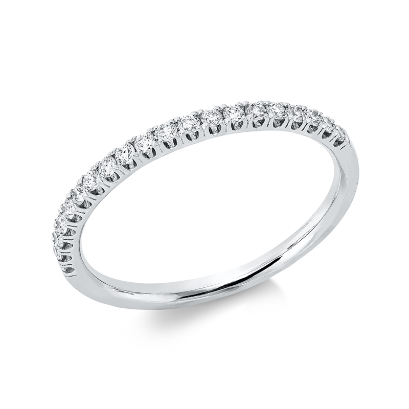 Memoire halb Ring Weißgold 18kt 0,22ct