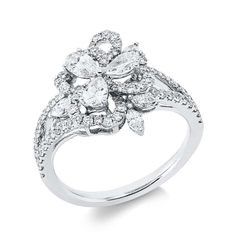 Modern Woman Ring Weißgold 18kt 1,21ct