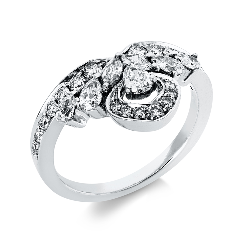 Modern Woman Ring Weißgold 18kt 0,76ct