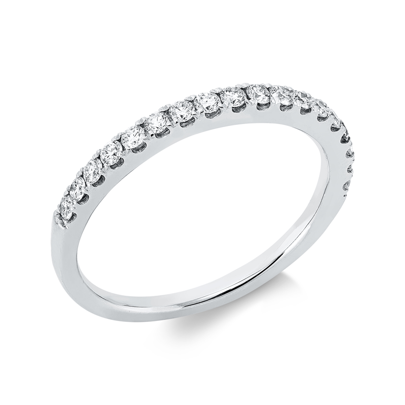 Memoire halb Ring Weißgold 18kt 0,33ct