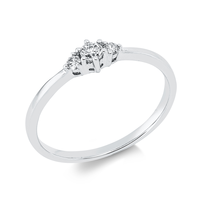 Modern Woman Ring Weißgold 18kt 0,14ct