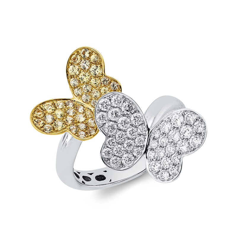 Tier Ring Weißgold / Gelbgold 18kt 1,28ct