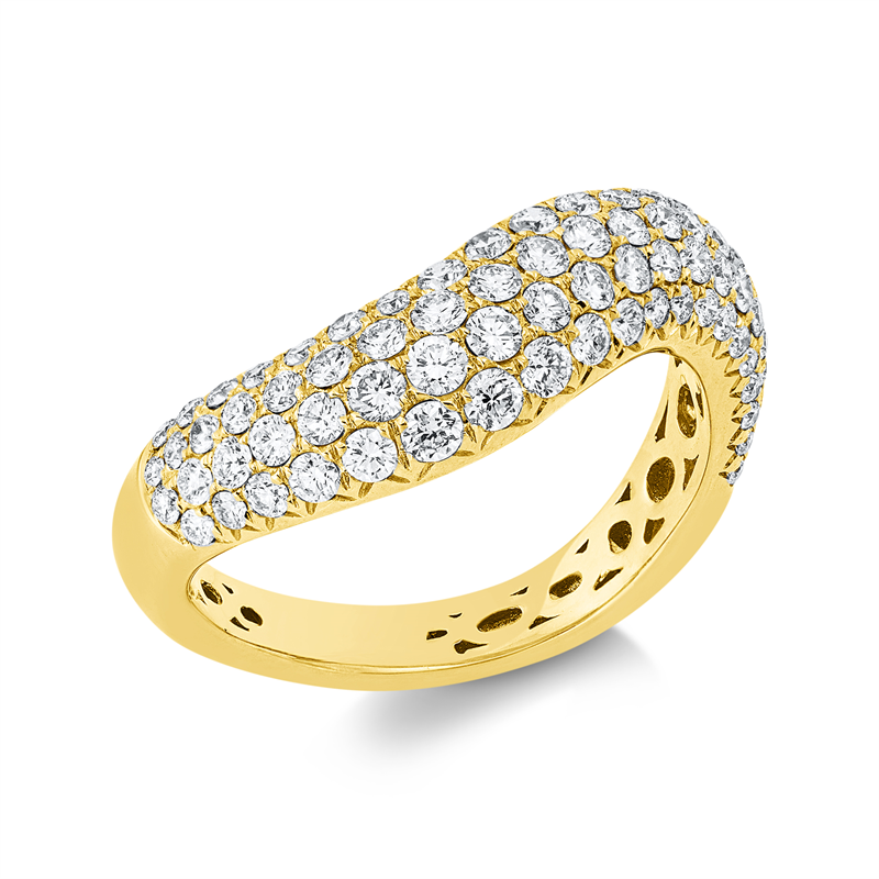 Pavé Ring Gelbgold 18kt 0,97ct