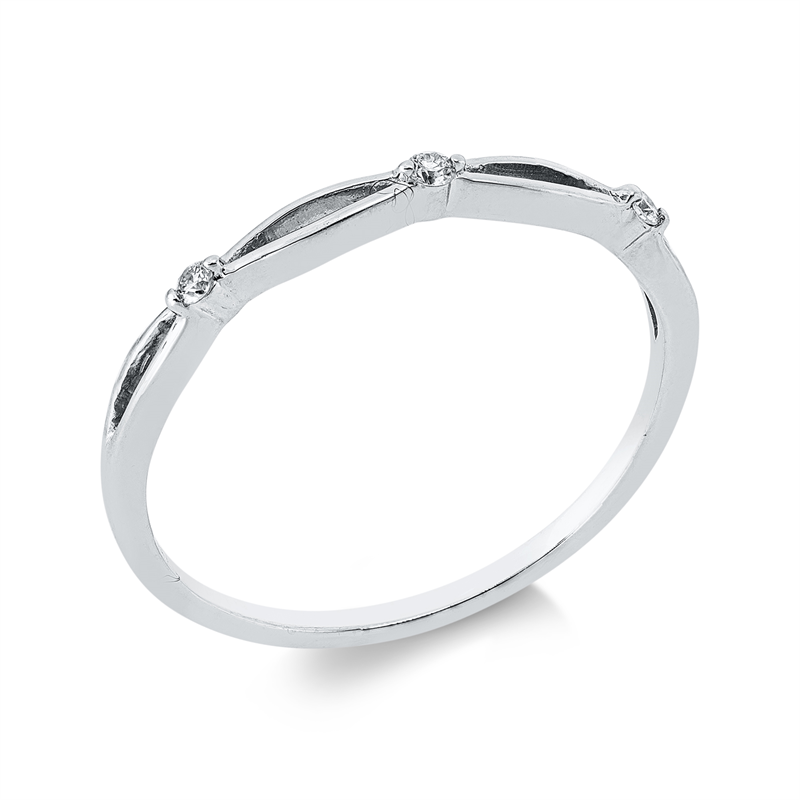 Modern Woman Ring Weißgold 18kt 0,04ct