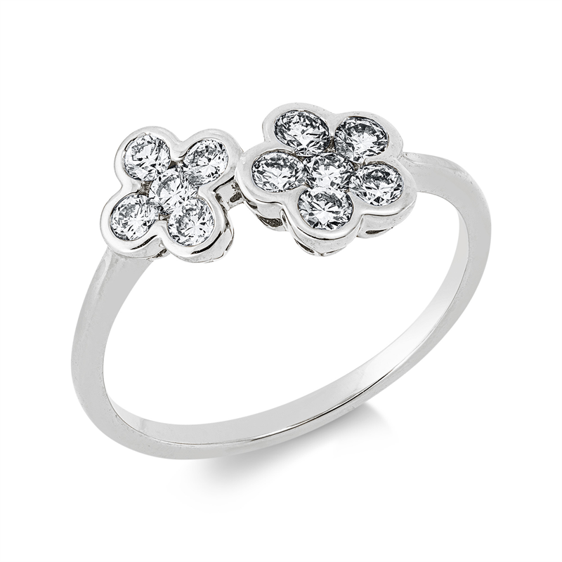 Modern Woman Ring Weißgold 18kt Ref-1JW50