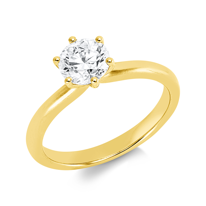 Solitaire Ring Gelbgold 18kt 1ct