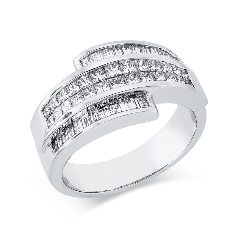 Baguette Ring Weißgold 18kt 1ct