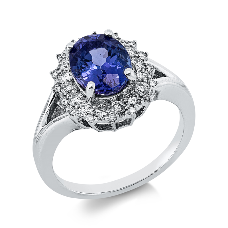Farbstein Classic Ring Weißgold 18kt 0,49ct