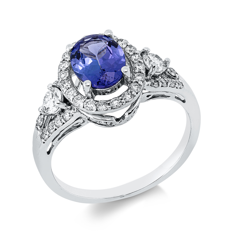 Farbstein Classic Ring Weißgold 18kt 0,55ct