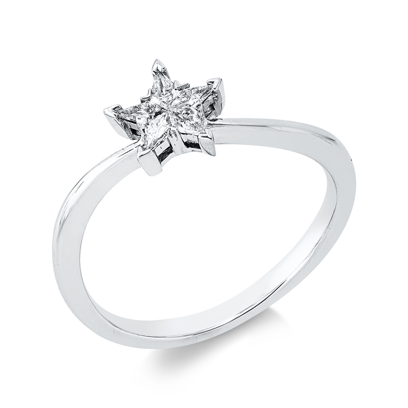 Symbol Ring Weißgold 18kt 0,16ct