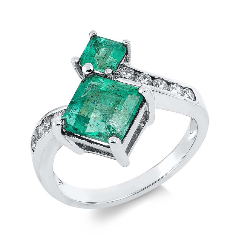 Farbstein Classic Ring Weißgold 18kt 0,36ct