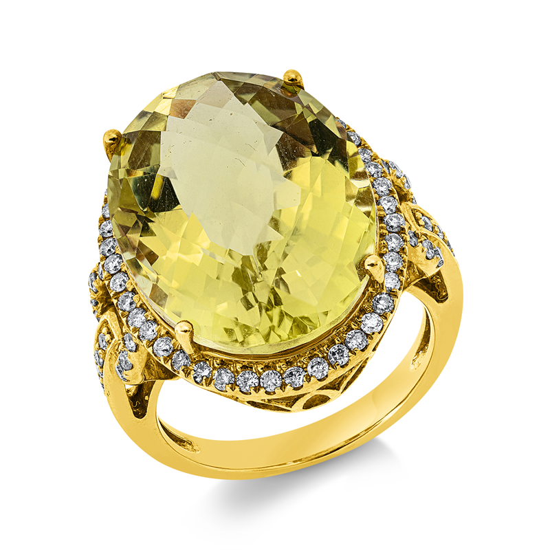 Farbstein Fashion Ring Gelbgold 18kt 0,49ct