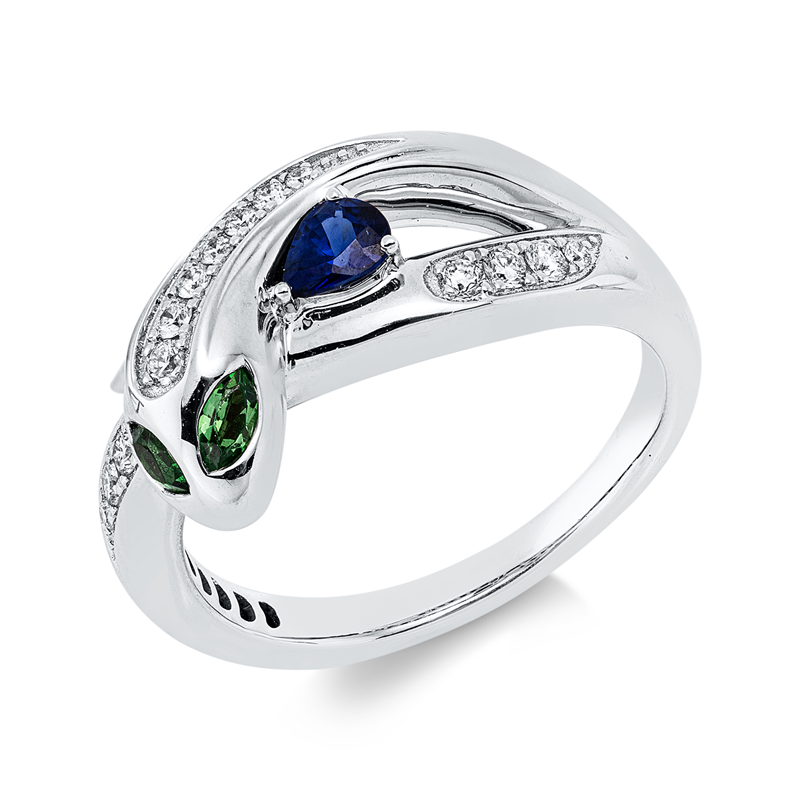 Tier Ring Weißgold 18kt 0,17ct