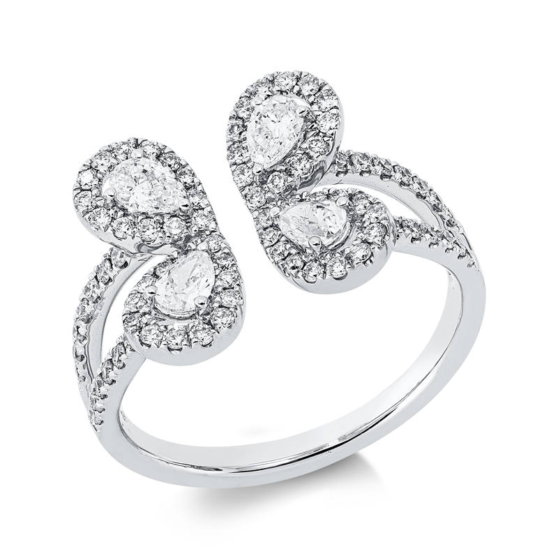 Modern Woman Ring Weißgold 18kt 0,86ct