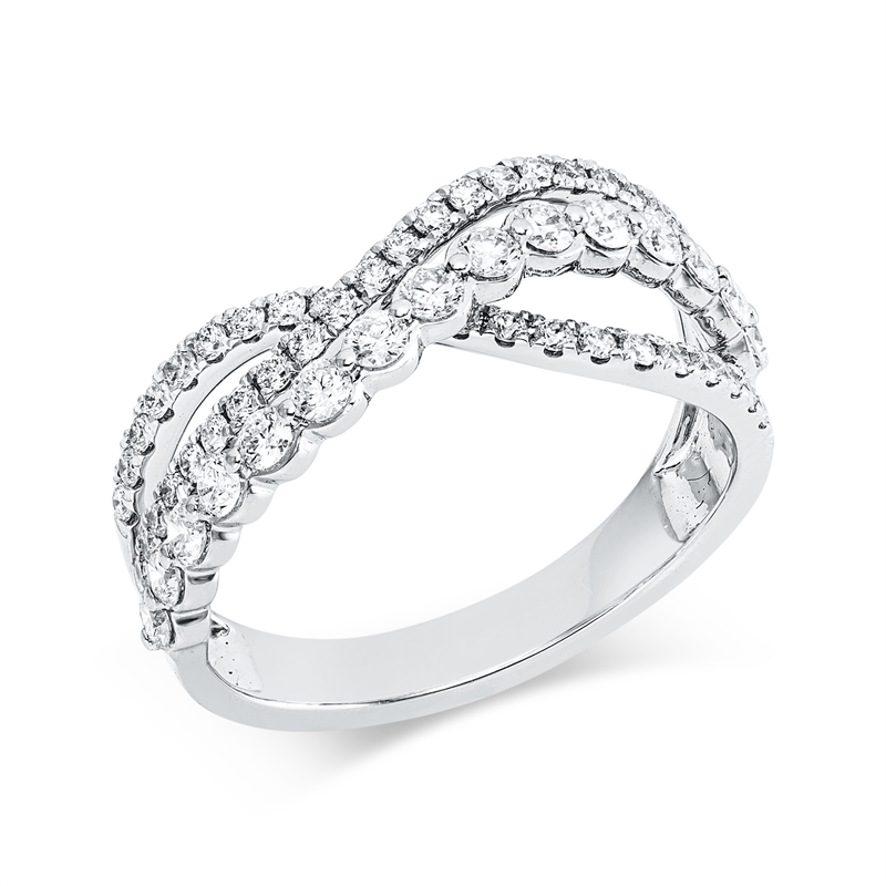 Modern Woman Ring Weißgold 18kt 0,78ct