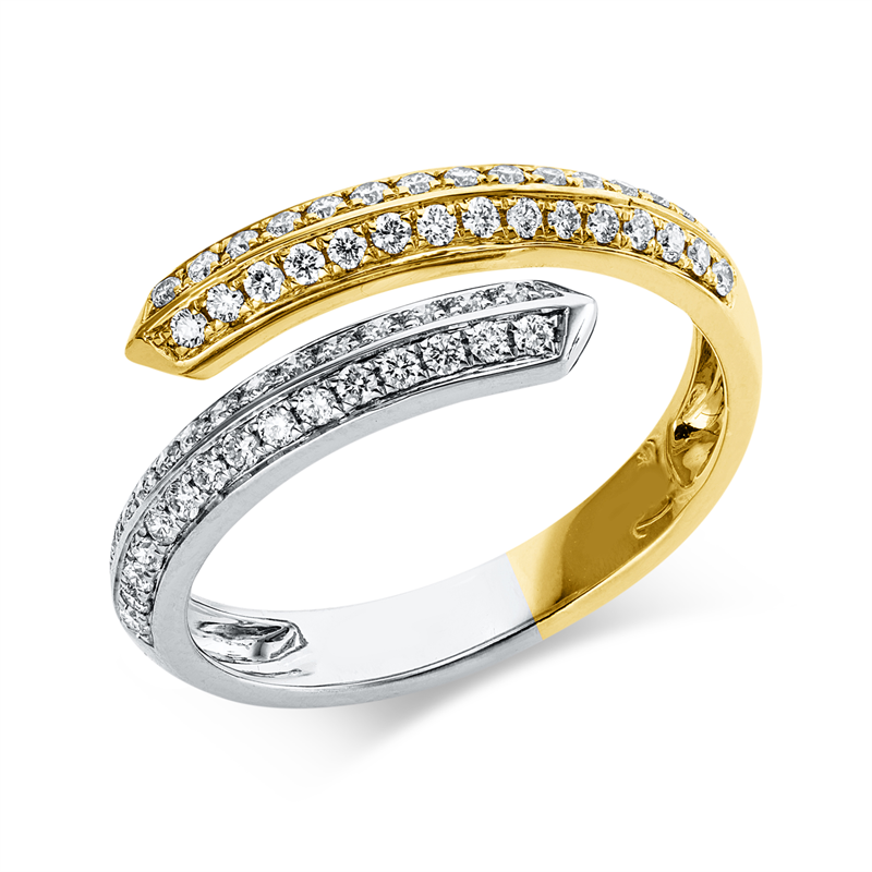 Modern Woman Ring Weißgold / Gelbgold 18kt 0,36ct
