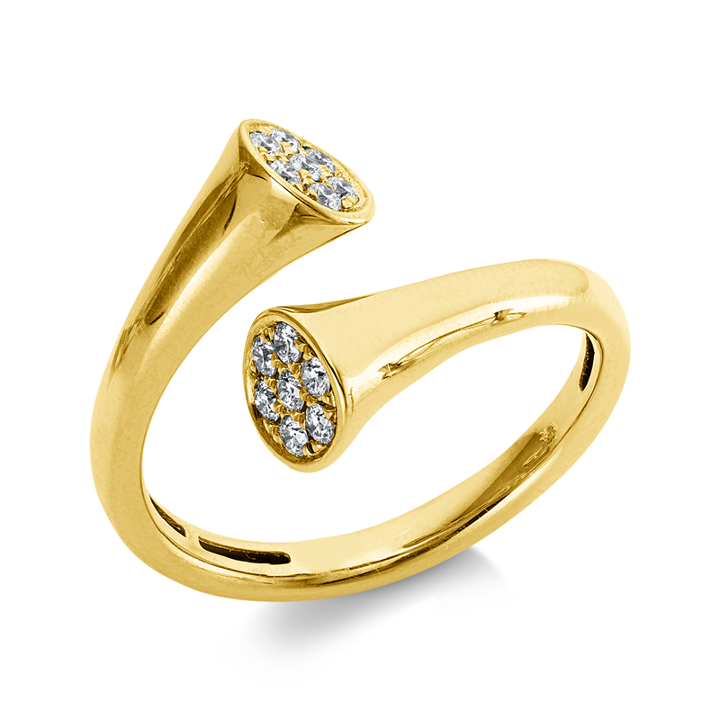 Modern Woman Ring Gelbgold 18kt 0,19ct