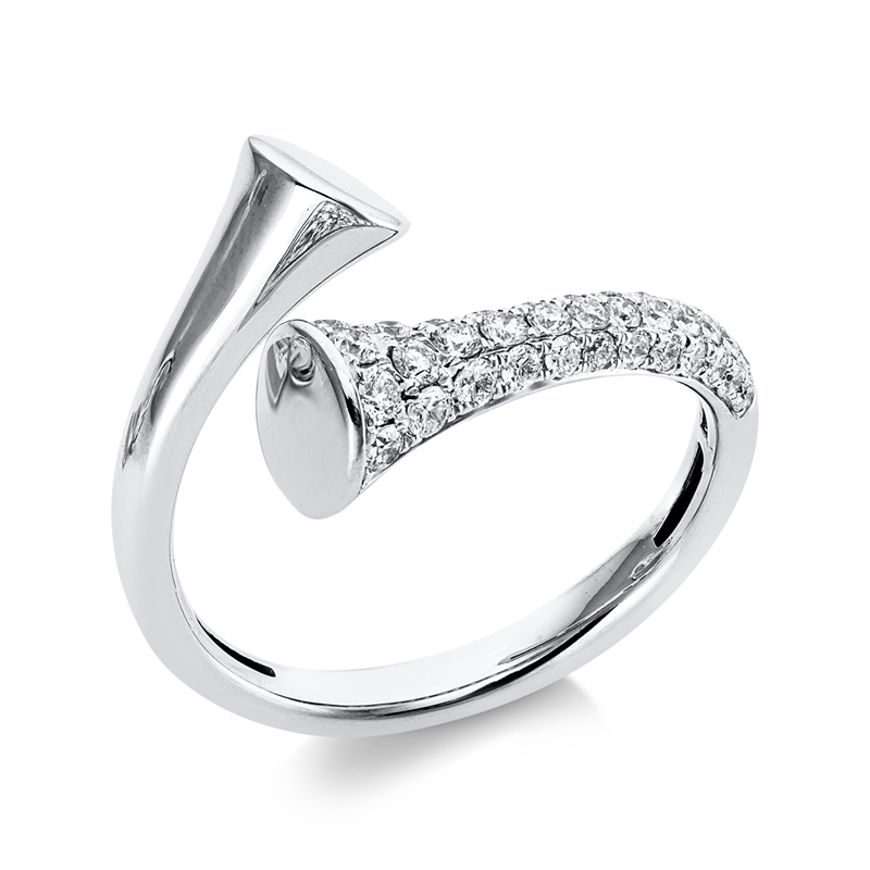 Modern Woman Ring Weißgold 18kt 0,44ct